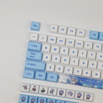 Load image into Gallery viewer, Cute Girl Blue White Theme Keycap Set
