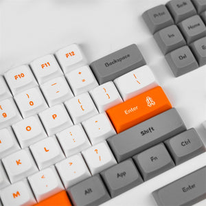 Space Orange White Gray Style Keycap Set