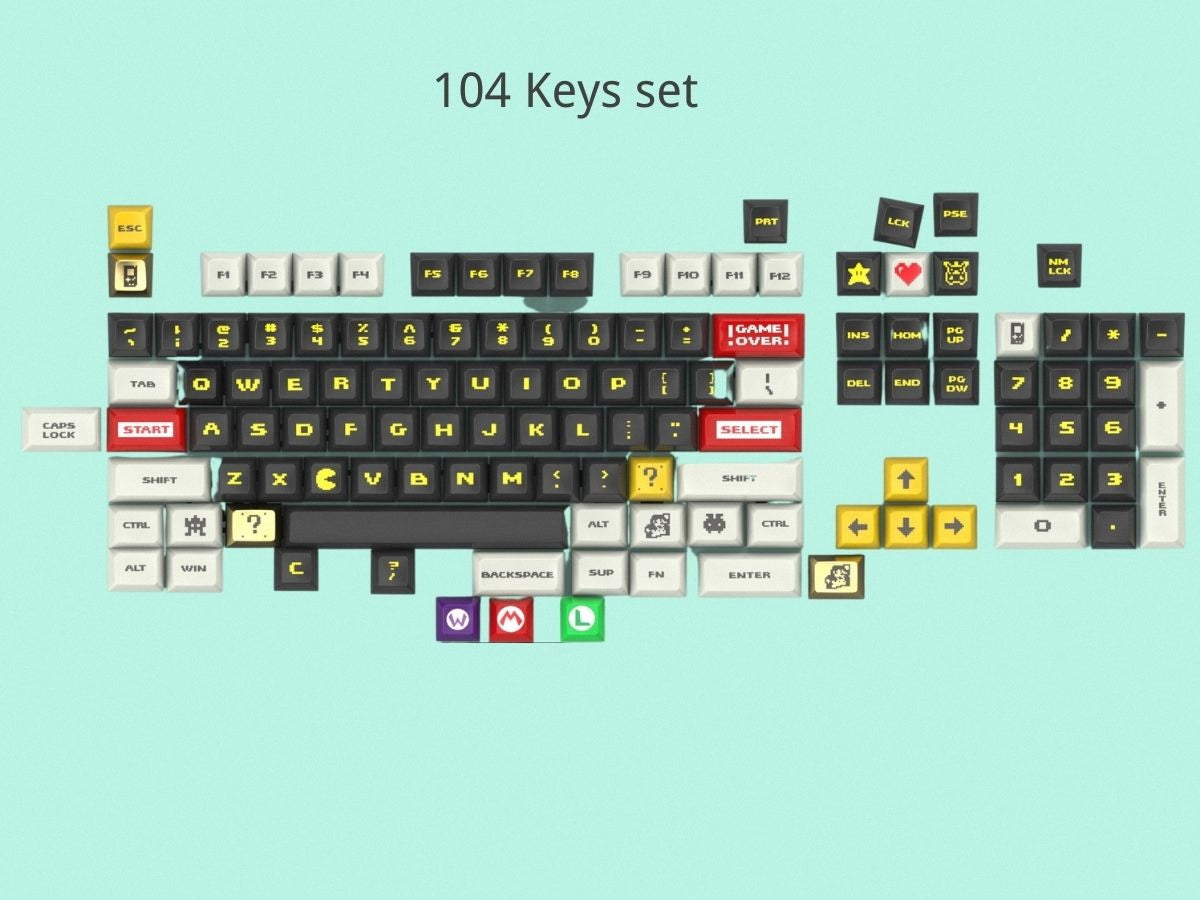 SA Profile ABS Doubleshot Keycap Set Video Game Style