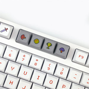 Mario Red White Theme Keycap Set